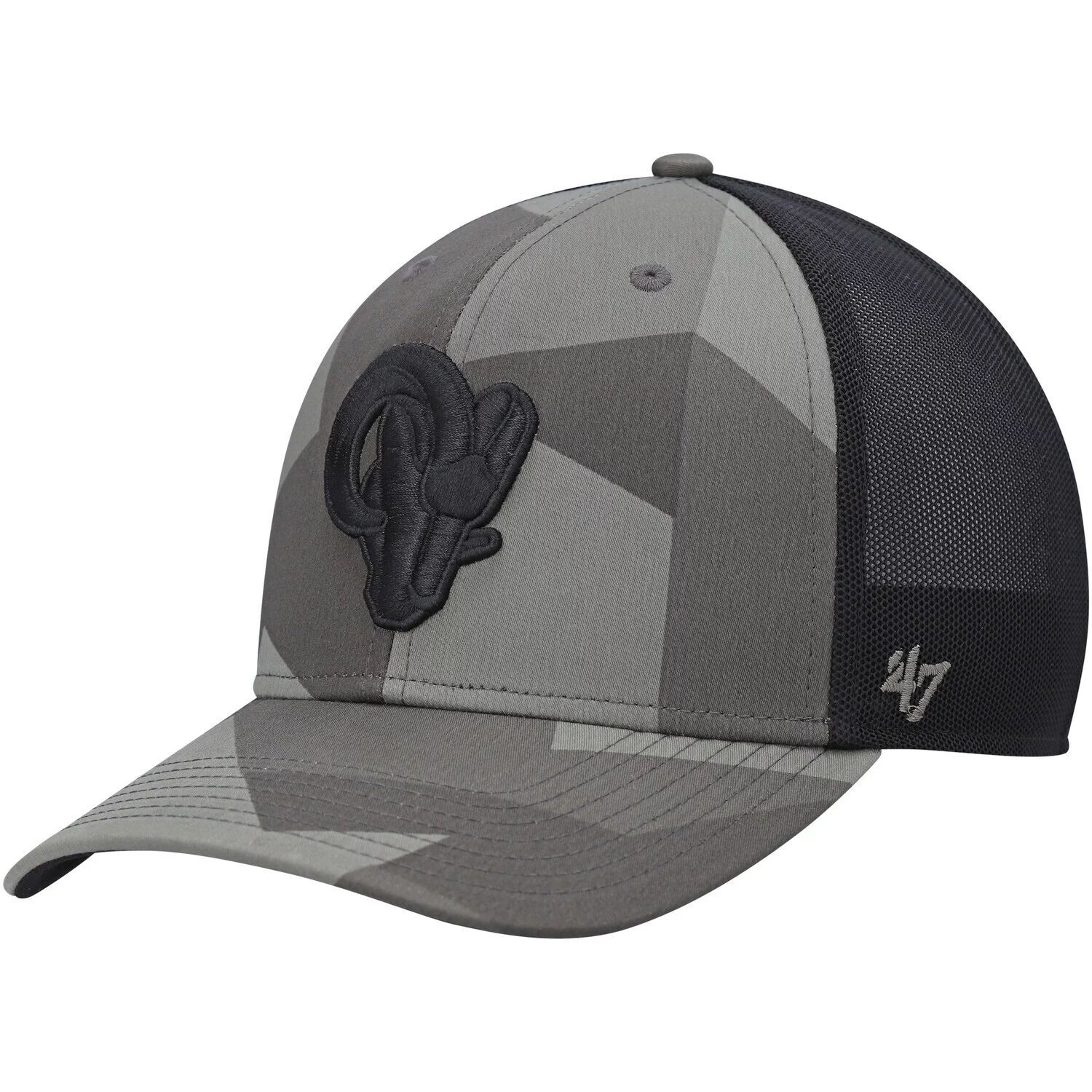 

Мужская кепка '47 Camo/Black Los Angeles Rams Countershade MVP Trucker Snapback