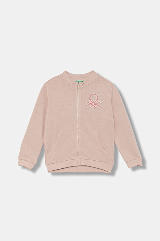 

Детская хлопковая толстовка United Colors Of Benetton, розовый