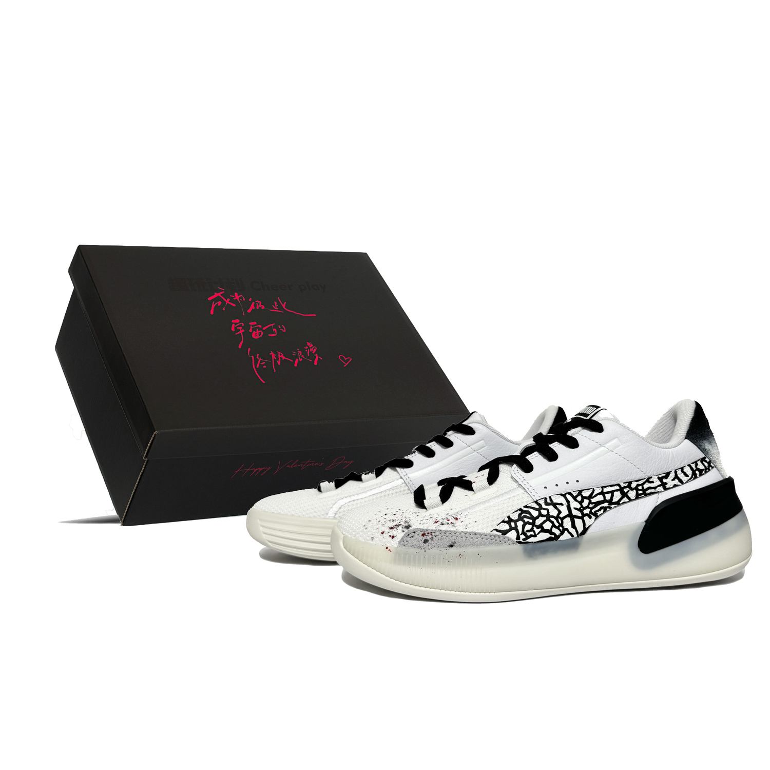 

PUMA Мужские баскетбольные кроссовки Clyde Hardwood Ignore Defense Cushioning низкие Black White