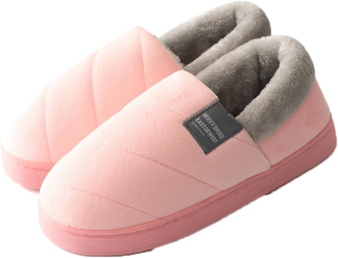 

Домашние тапочки Cliont для женщин и мужчин с мемори-пеной, удобные, теплые и нескользящие, розовый