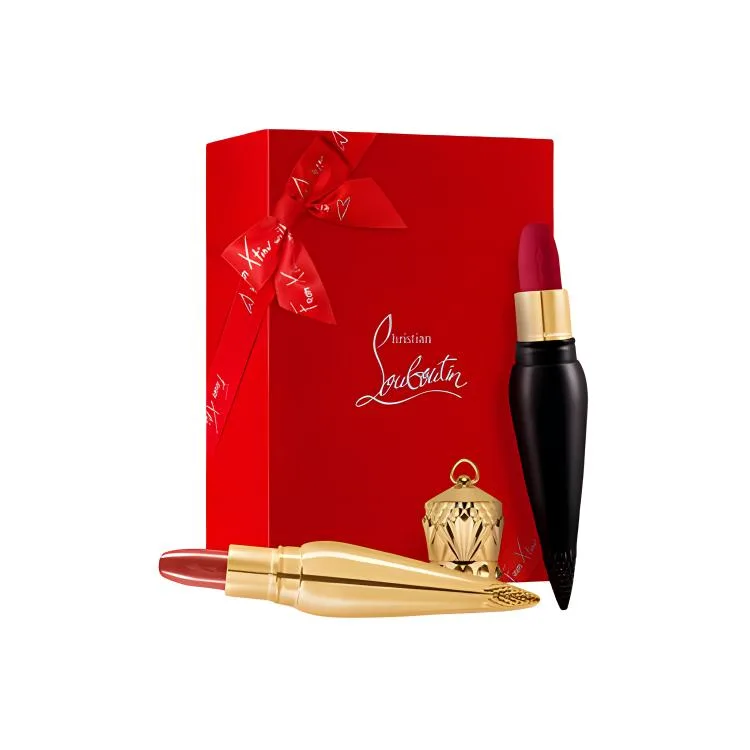 Christian Louboutin Набор CL Queen Scepter: карандаш для губ и бальзам для губ матовые, Hydrating Golden Tube #515 Black Tea Elegance+Soft Matte Black Tube #318M Beauty Rose — фото 4