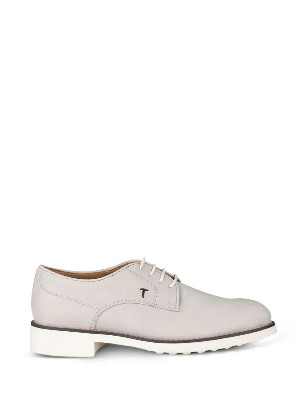 Кожаные туфли-дерби на шнуровке Tod'S, серый