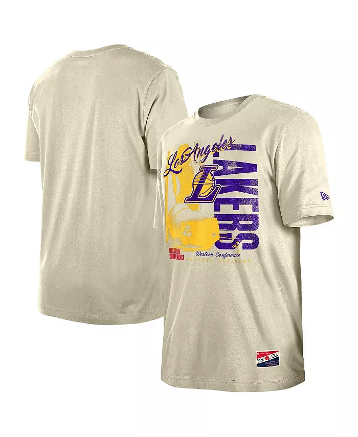 

Мужская футболка Los Angeles Lakers винтажного дизайна с эффектом поношенности в кремовом цвете из коллекции Vintage Color Pack New Era