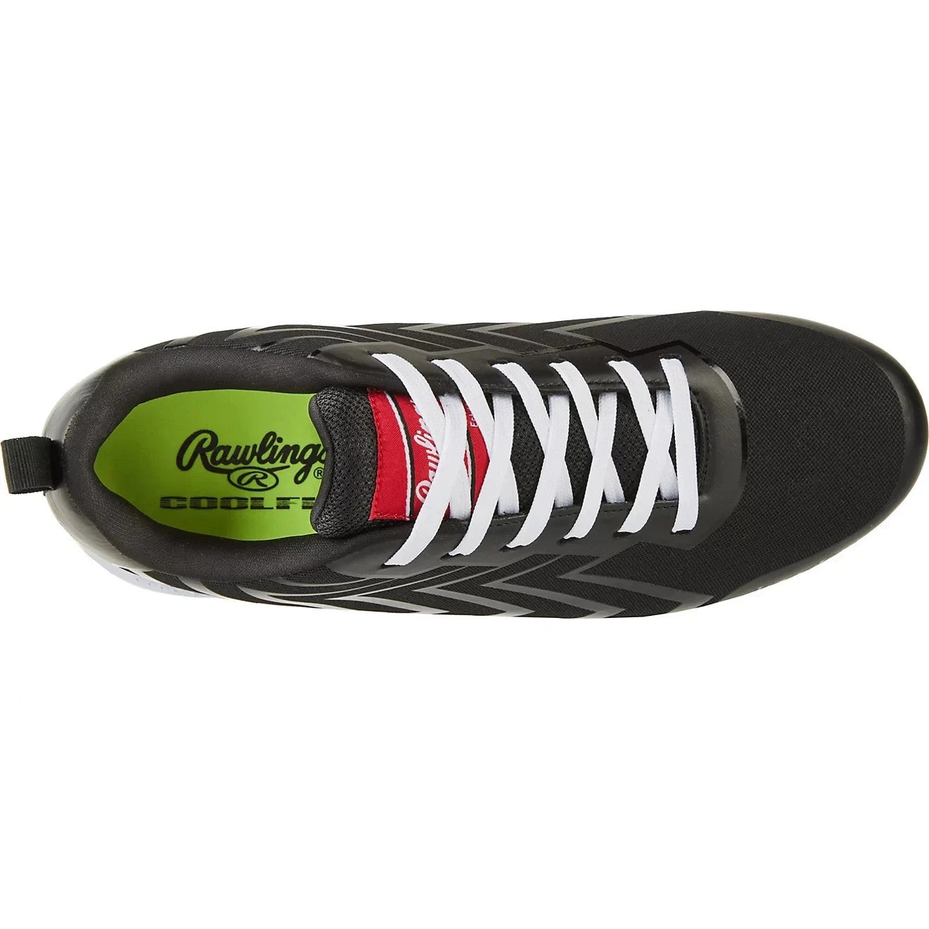 Мужские бейсбольные бутсы Rawlings Savage Low 174929, черно-белые, со шнуровкой, UWU216 Rawlings, черный — фото 4