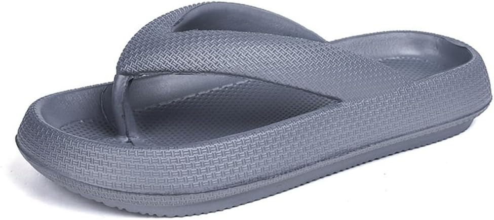 

Вьетнамки для женщин и мужчин, мягкие и легкие шлепанцы с антискользящей подошвой, удобные сандалии для душа, спа, прогулок, бассейна и пляжа Sugureta, серый