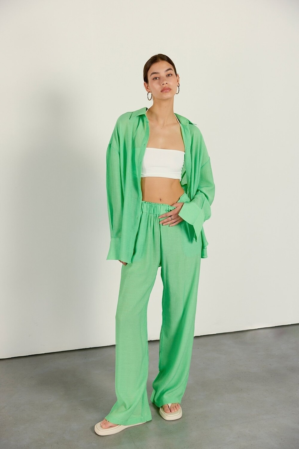 

Широкие брюки Jogger Waist Зеленые VATKALI, зеленый