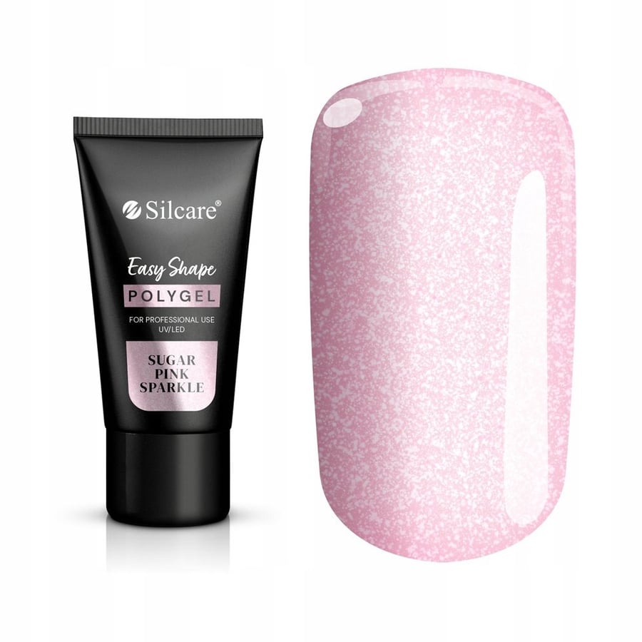 

Silcare Acryloweł Polygel Acrylgel UV LED Easy Shape Sugar Pink Sparkle 30 г