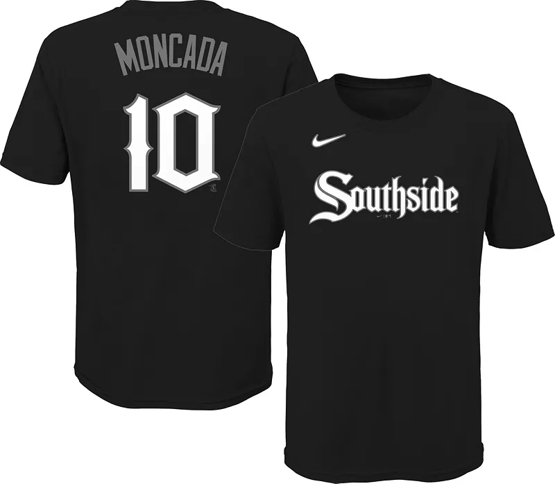 

Черная футболка Nike Youth Chicago White Sox Yoán Moncada #10