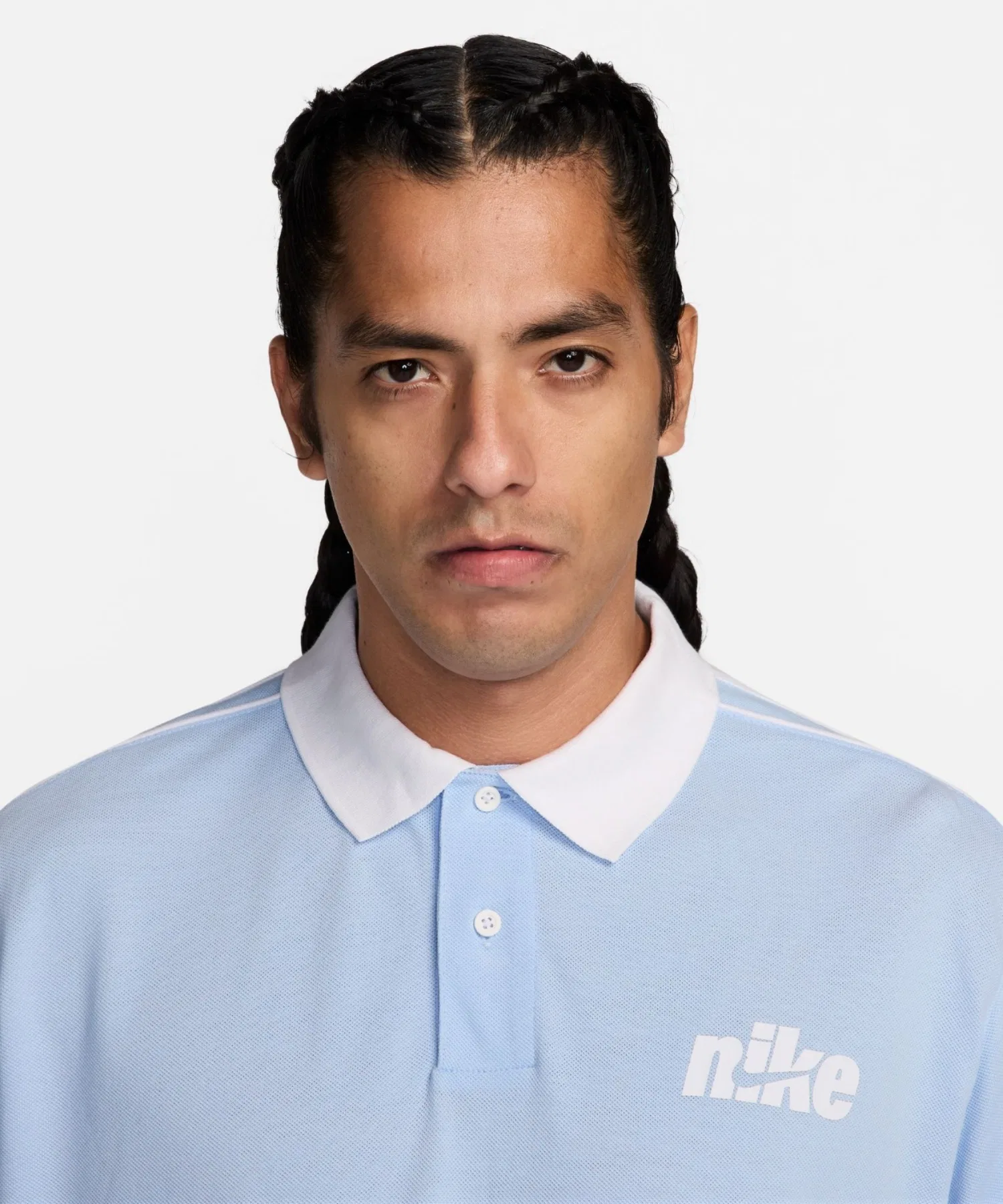 Мужская футболка-поло Nike Sportswear Club с коротким рукавом, увеличенного размера, IF0724-407, водородно-синий. — фото 3