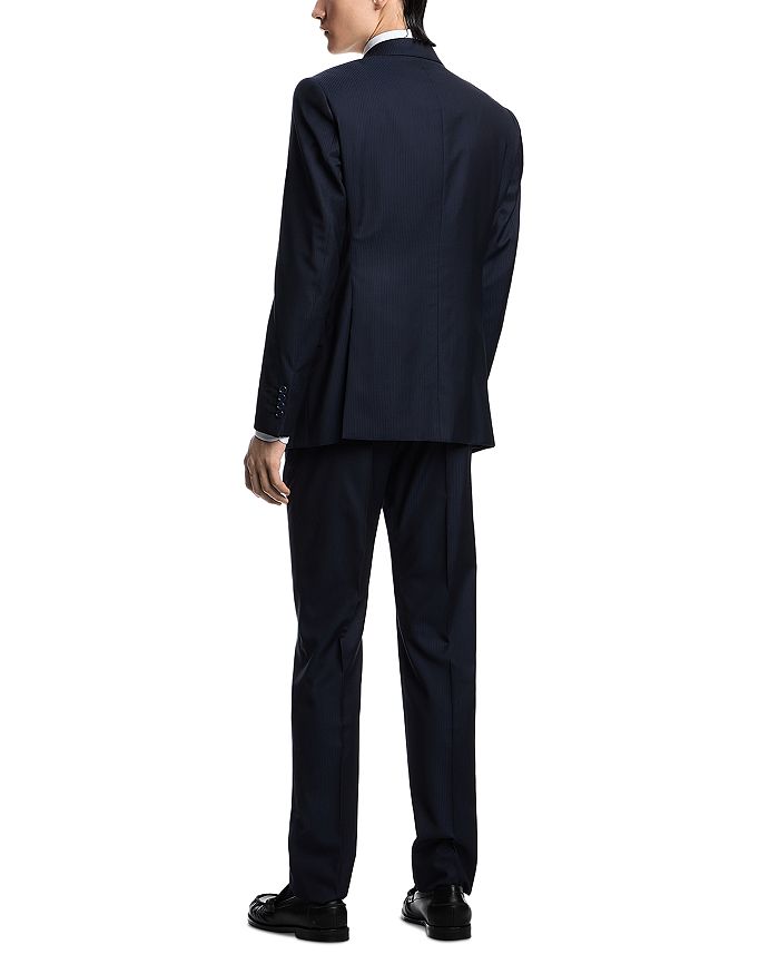 Стройный Костюм с Микро-Полосками Slim Fit Emporio Armani, синий — фото 2