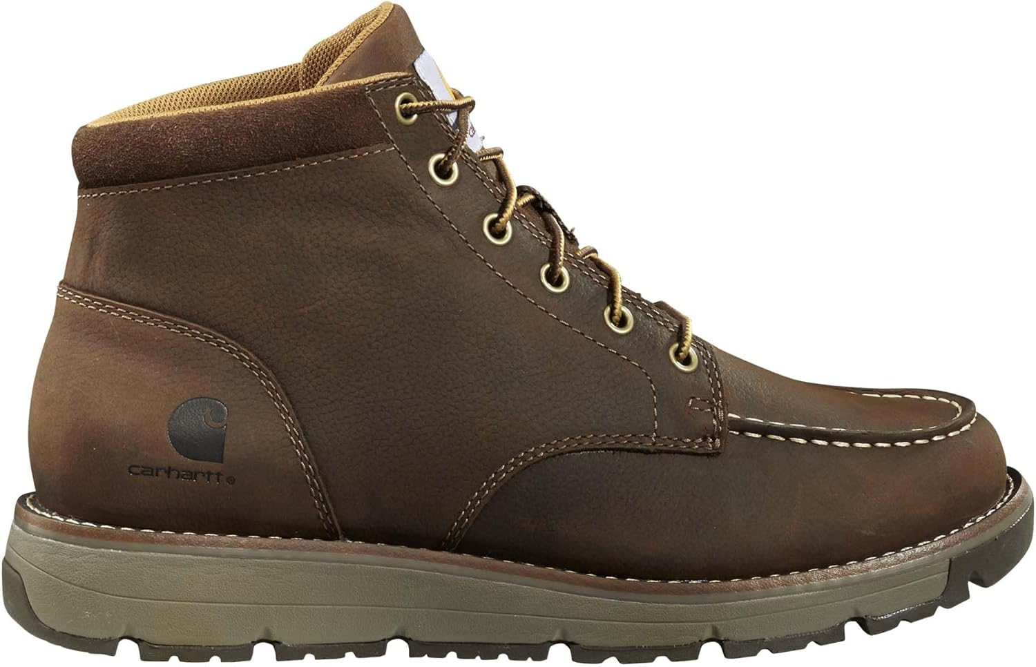 

Carhartt мужские рабочие ботинки Millbrook со стальным носком и мокасиновым клином, Dark Brown