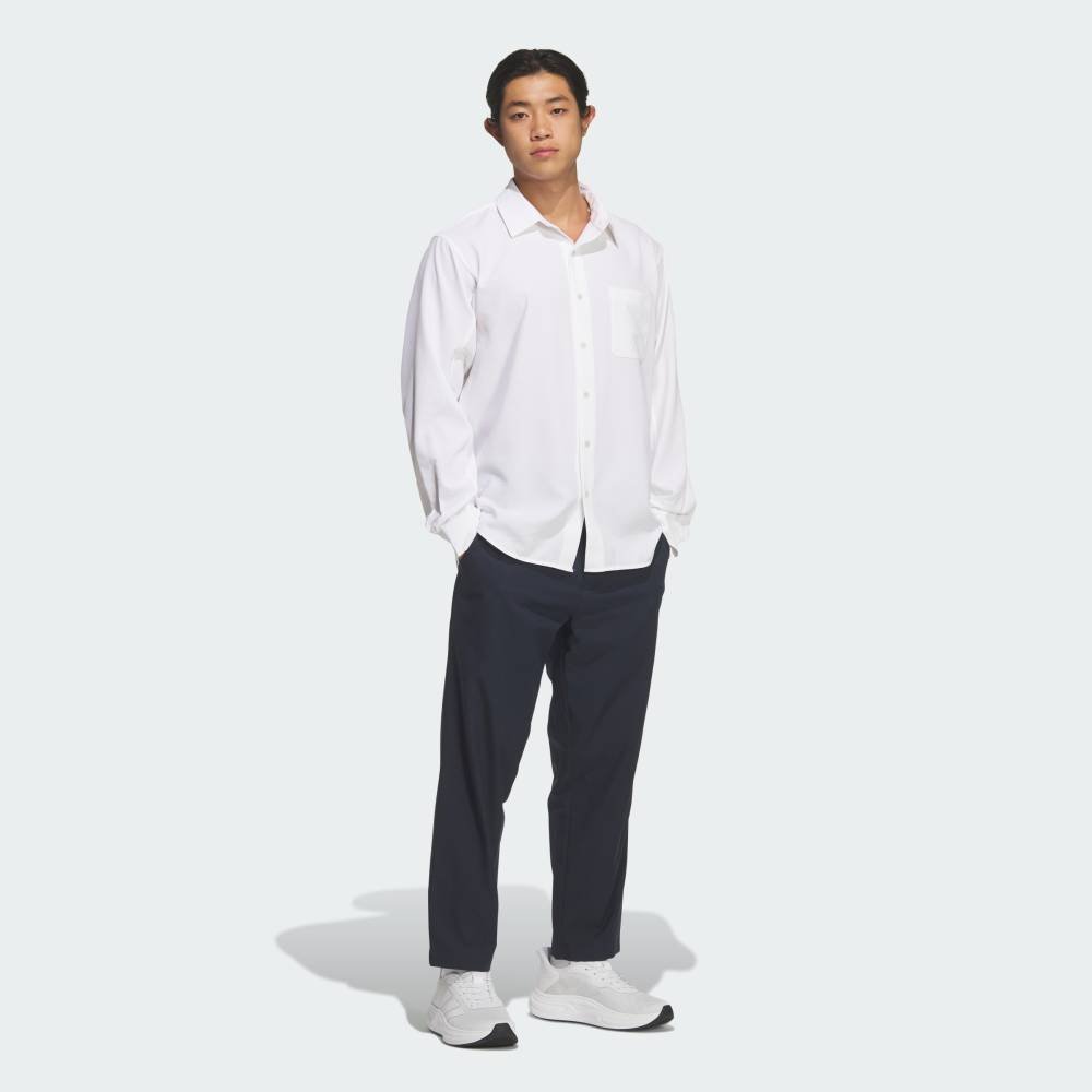 Официальная рубашка Premium Regular Fit с длинными рукавами и пуговицами. Adidas, white — фото 3