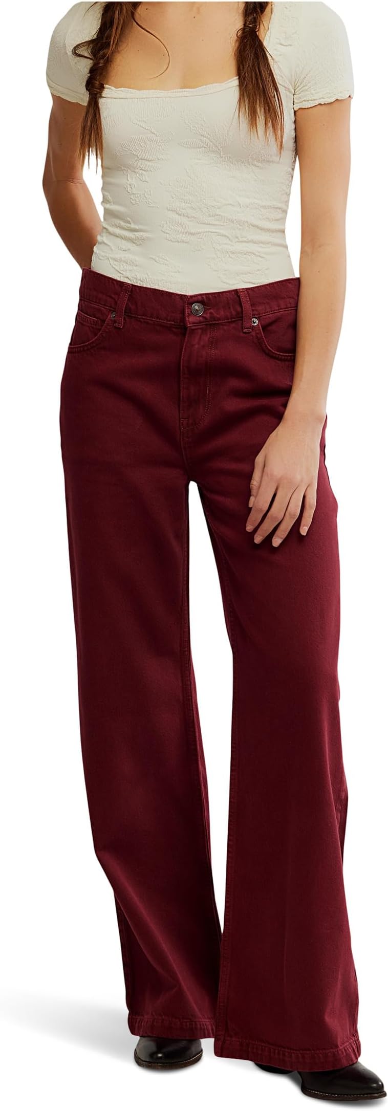 

Брюки Free People Stride Jean, цвет Syrah