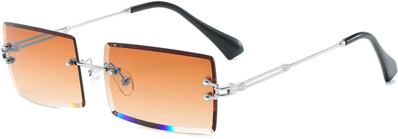 

Солнцезащитные очки LASPOR серебристого цвета, прямоугольной формы, для мужчин и женщин, ретро-винтаж 90-х и 2000-х годов, квадратные, без оправы, тонированные, Silver-brown