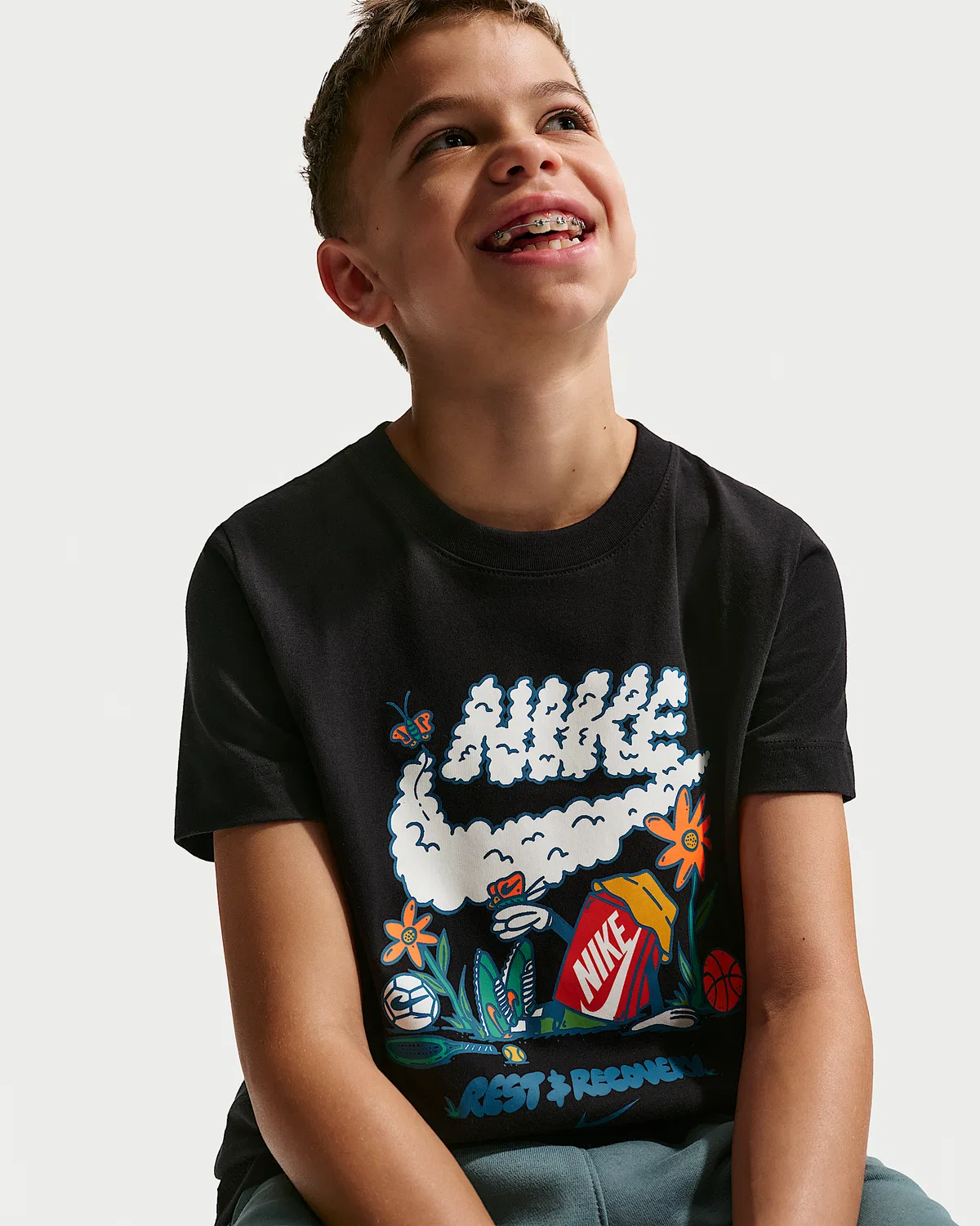 Детская футболка Nike Sportswear, Black — фото 3