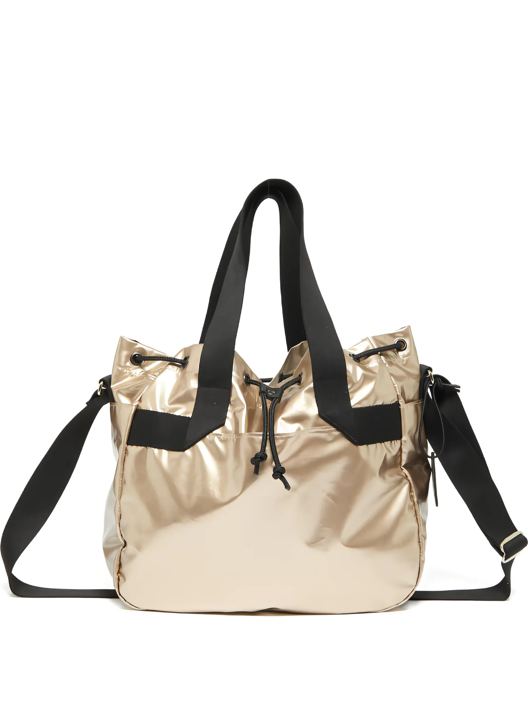 

Сумка на плечо с кулиской и эффектом металлик Jack Gomme, золотистый