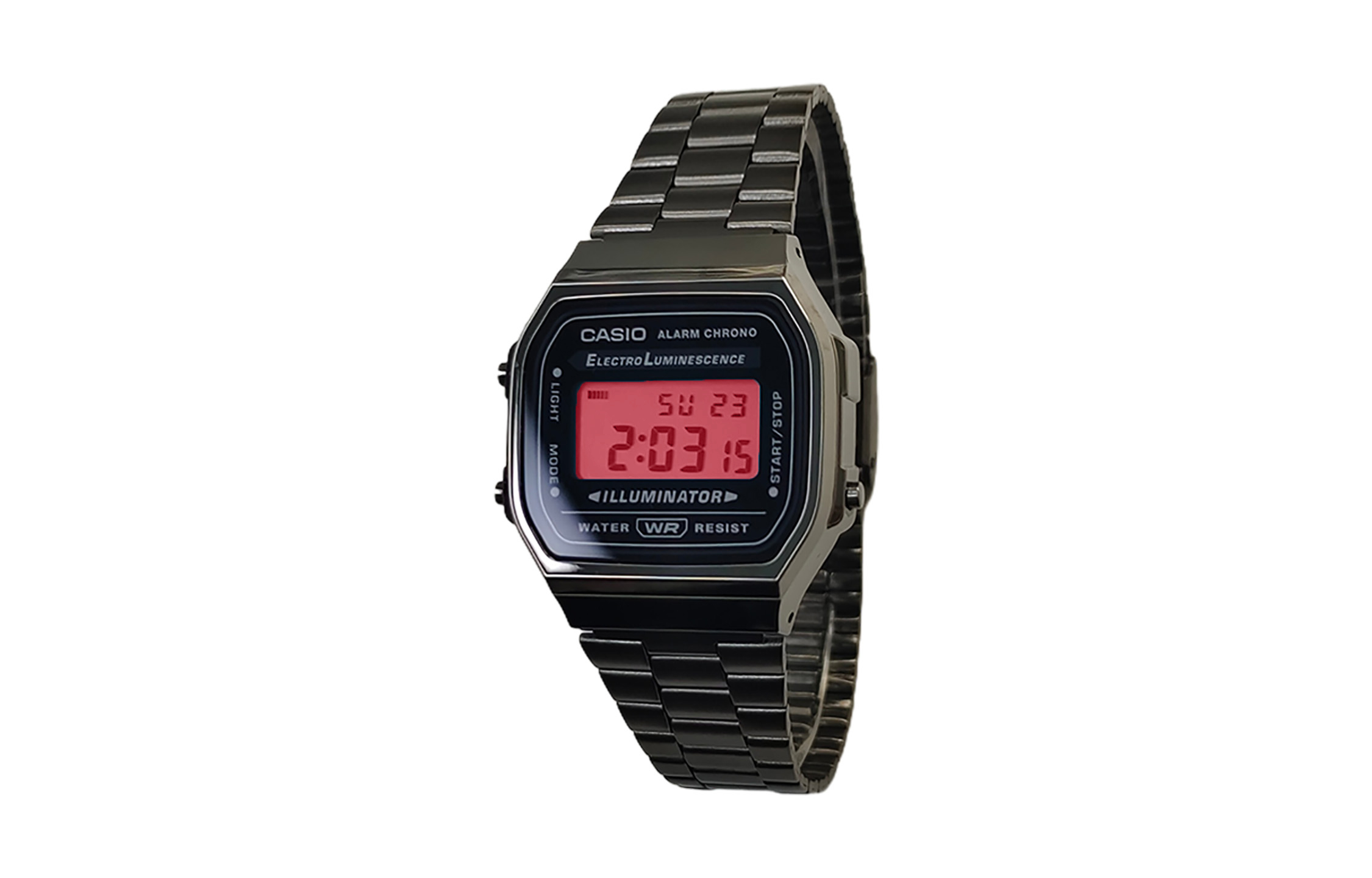 

CASIO Часы Vintage A168, Black Dial with Pink Crystal Lens