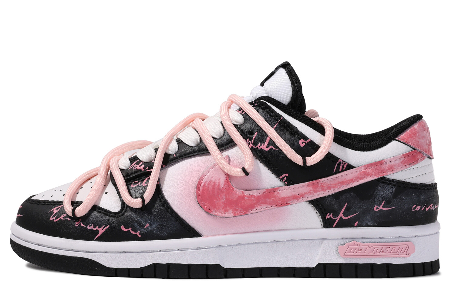 

Кроссовки Nike Dunk Skateboard Shoes Women's Low-Top Black Pink/White