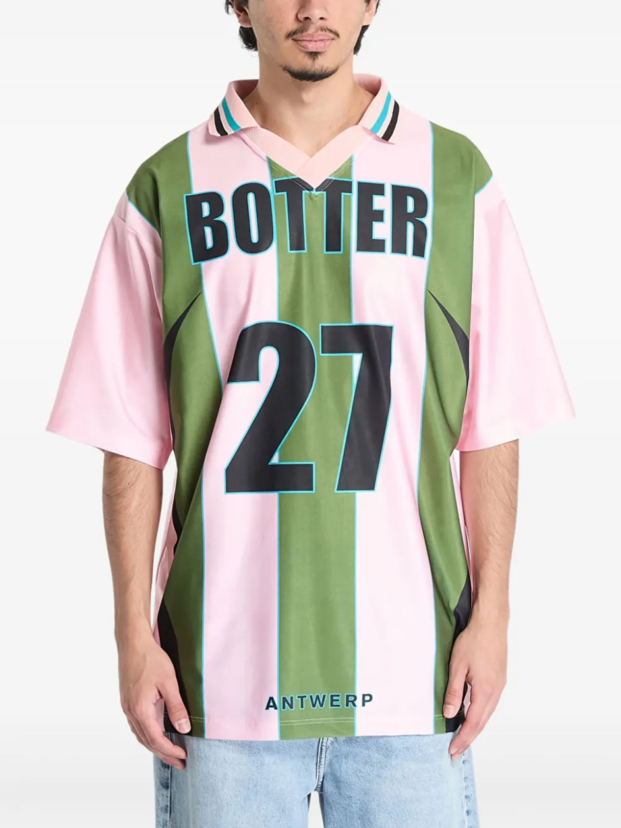 

Reebok футболка в полоску из коллаборации с Botter, розовый
