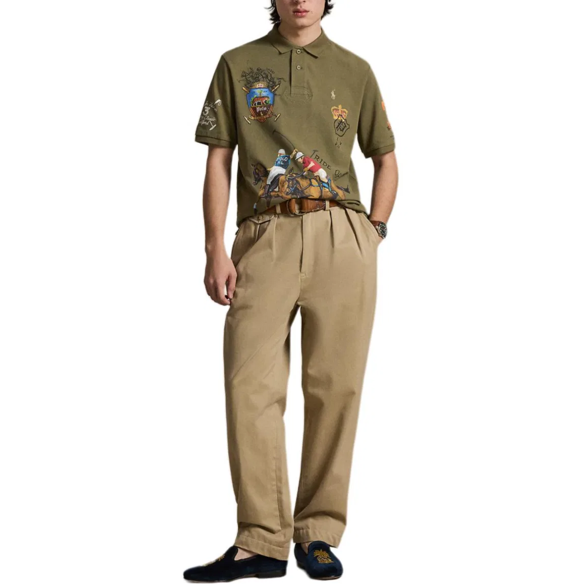 Поло классическое мужское Polo Ralph Lauren, Olive Green — фото 3