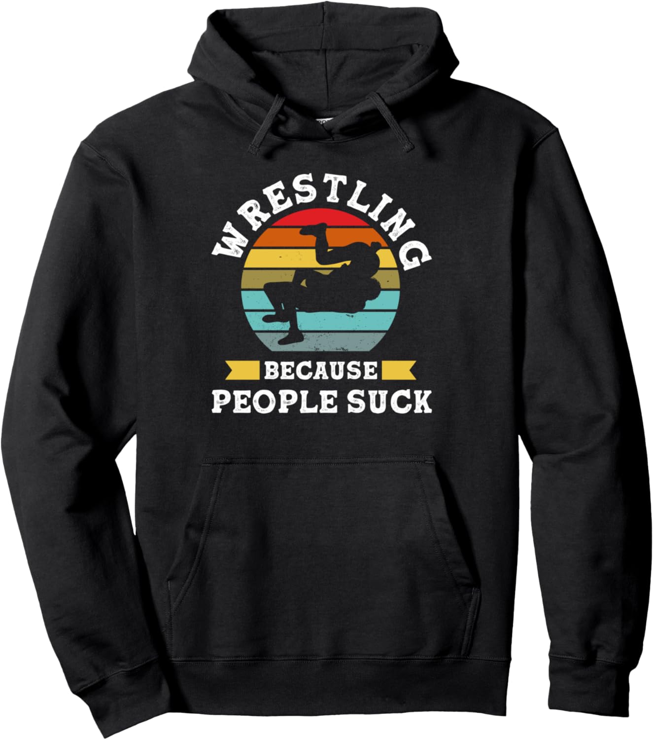 

Рестлинг, потому что люди отстой, спортивная толстовка Humor Wrestler & Sport Gift Ideas, черный