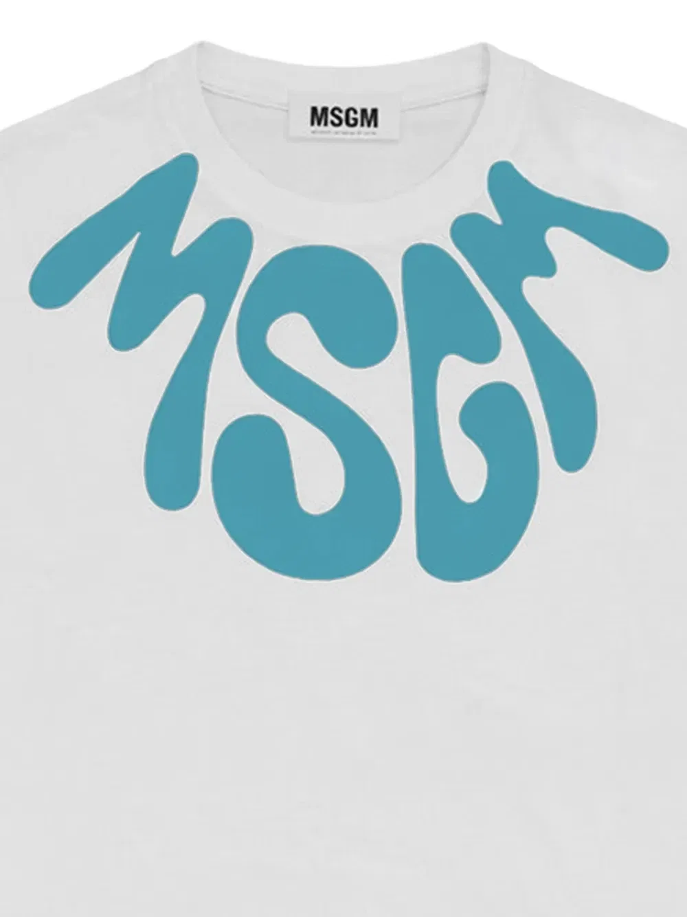 Футболка из хлопка с логотипом Msgm Kids, белый — фото 3