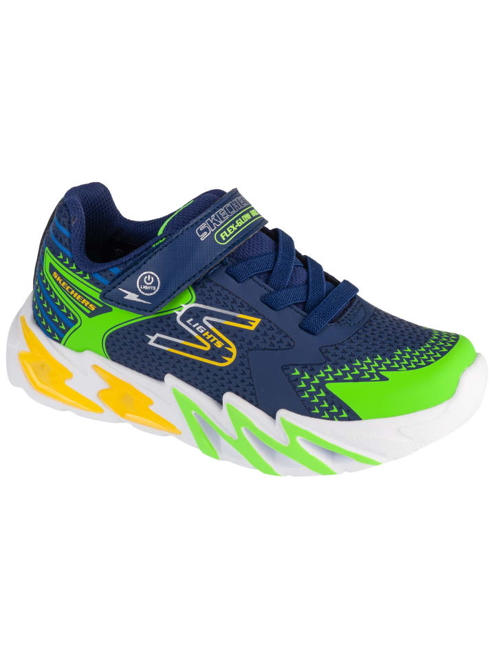 

Кроссовки на шнуровке Skechers S-Lights: Flex-Glow Bolt, темно-синий