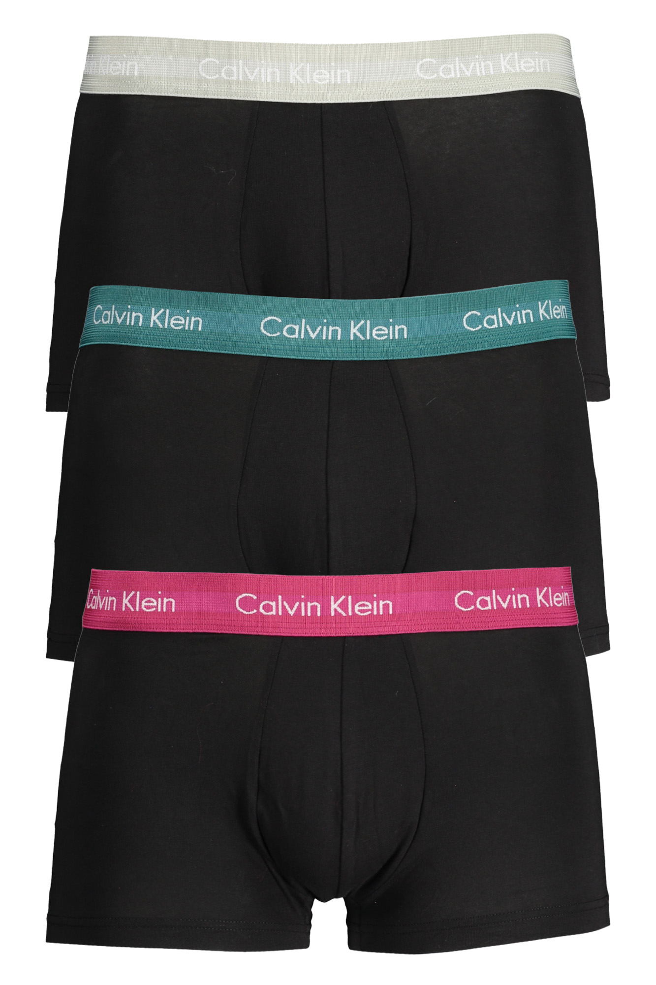 

Мужские боксеры Calvin Klein с резинками разных цветов 3 шт, черный