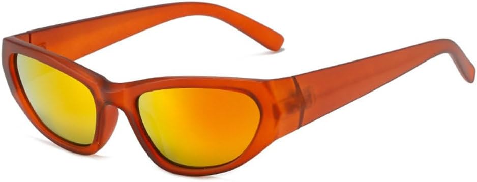 

Ретро-солнцезащитные очки «кошачий глаз» для женщин, модные, с зеркальными линзами, солнцезащитные очки UV400 для мужчин, панк-очки для спорта и вождения generic, Brown Red Mirror