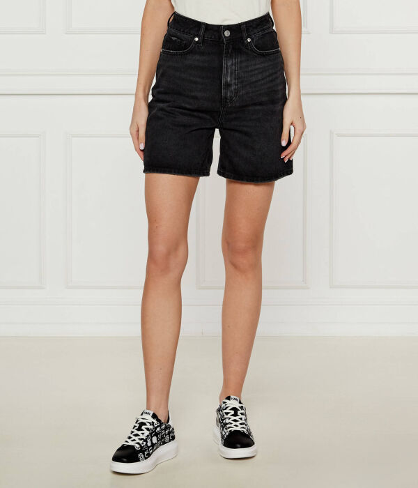 

Джинсовые шорты в цвете гелита Regular fit Hugo, черный