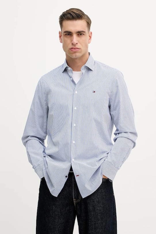 

Хлопковая рубашка Tommy Hilfiger, синий