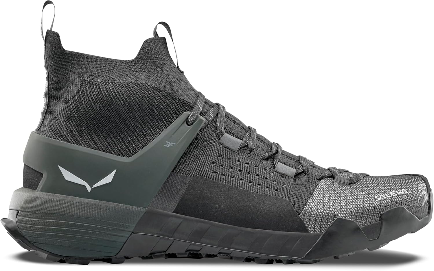 Мужские кроссовки Salewa Wildfire NXT Knit - легкая, дышащая обувь для треккинга и походов, оливковый — фото 2
