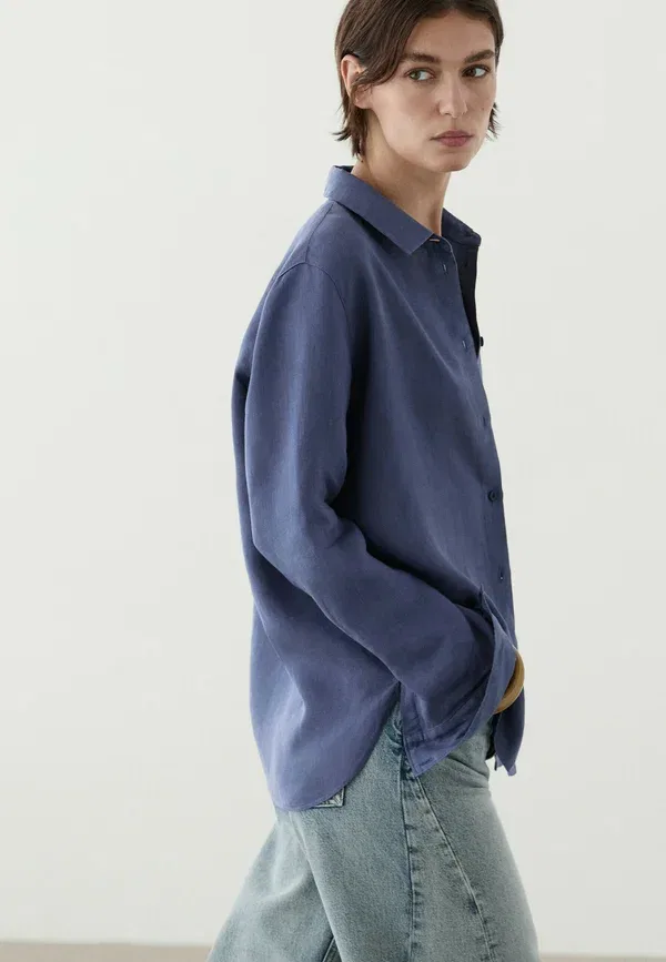 Блуза Massimo Dutti, королевский синий — фото 2