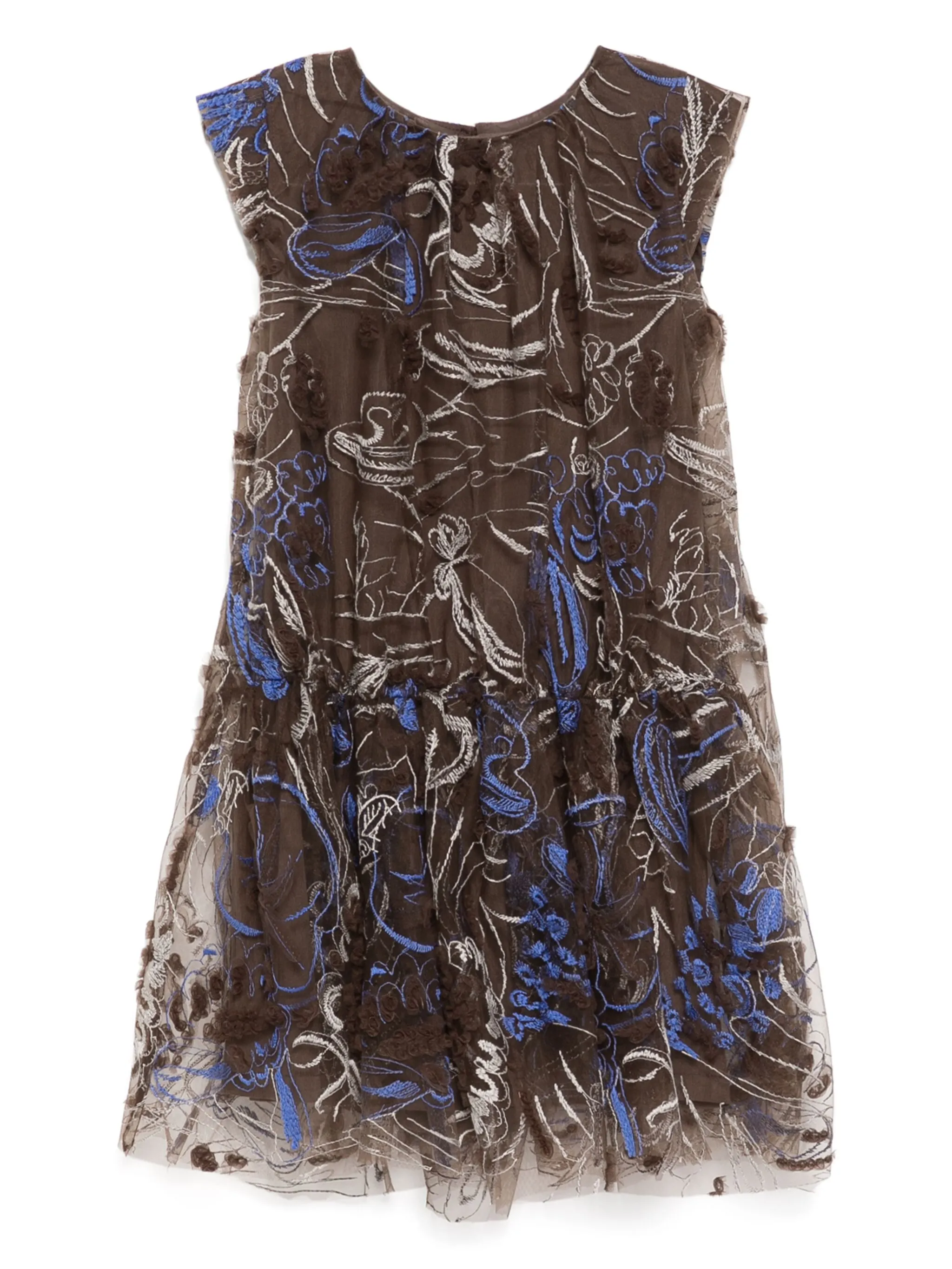 

Платье без рукавов с вышивкой Jnby By Jnby, коричневый