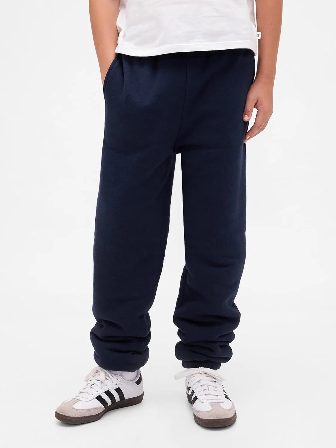 Детские спортивные брюки GAP с подкладкой из искусственной овчины, Tapestry Navy — фото 4