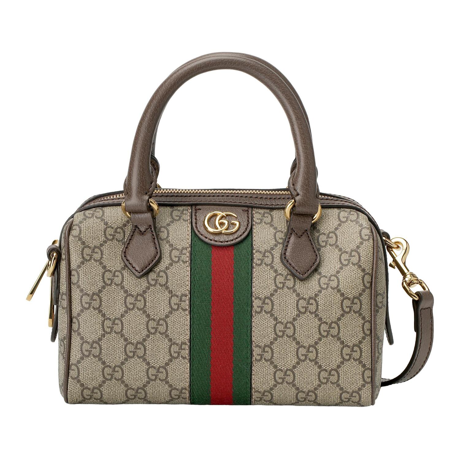 

GUCCI Сумка кросс-боди мини из холста с кожаными деталями