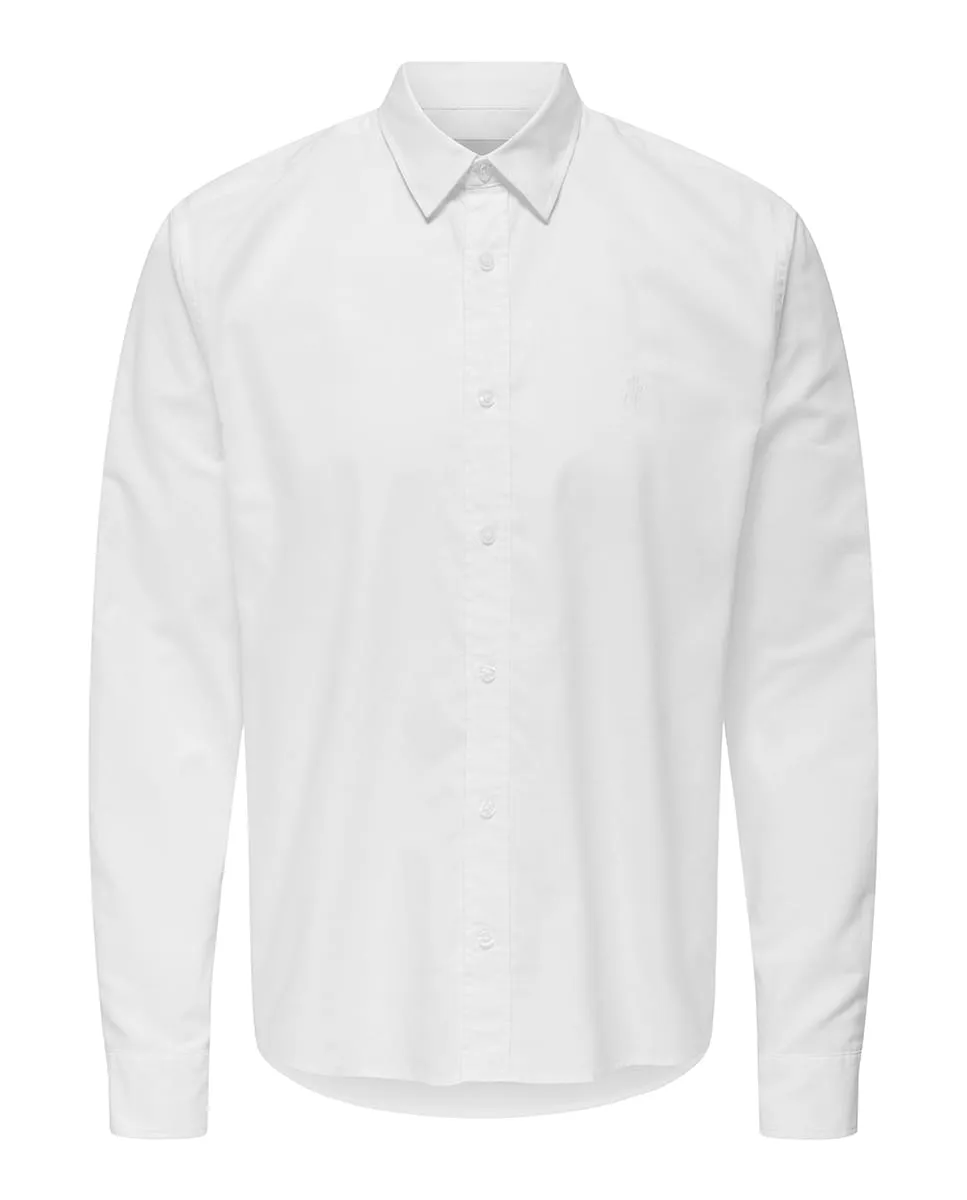 

Мужская рубашка с длинным рукавом стандартного кроя Only & Sons, белый