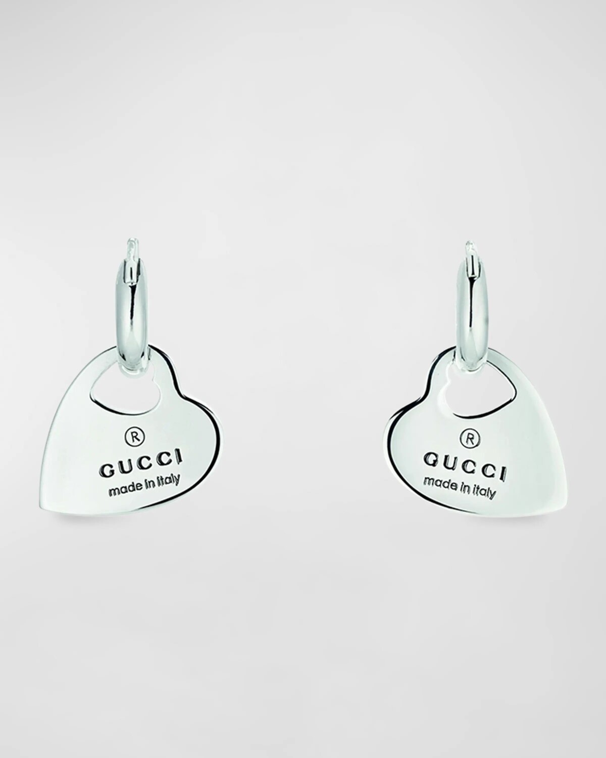 

Серьги-кольца с подвеской в ​​форме сердца торговой марки Gucci