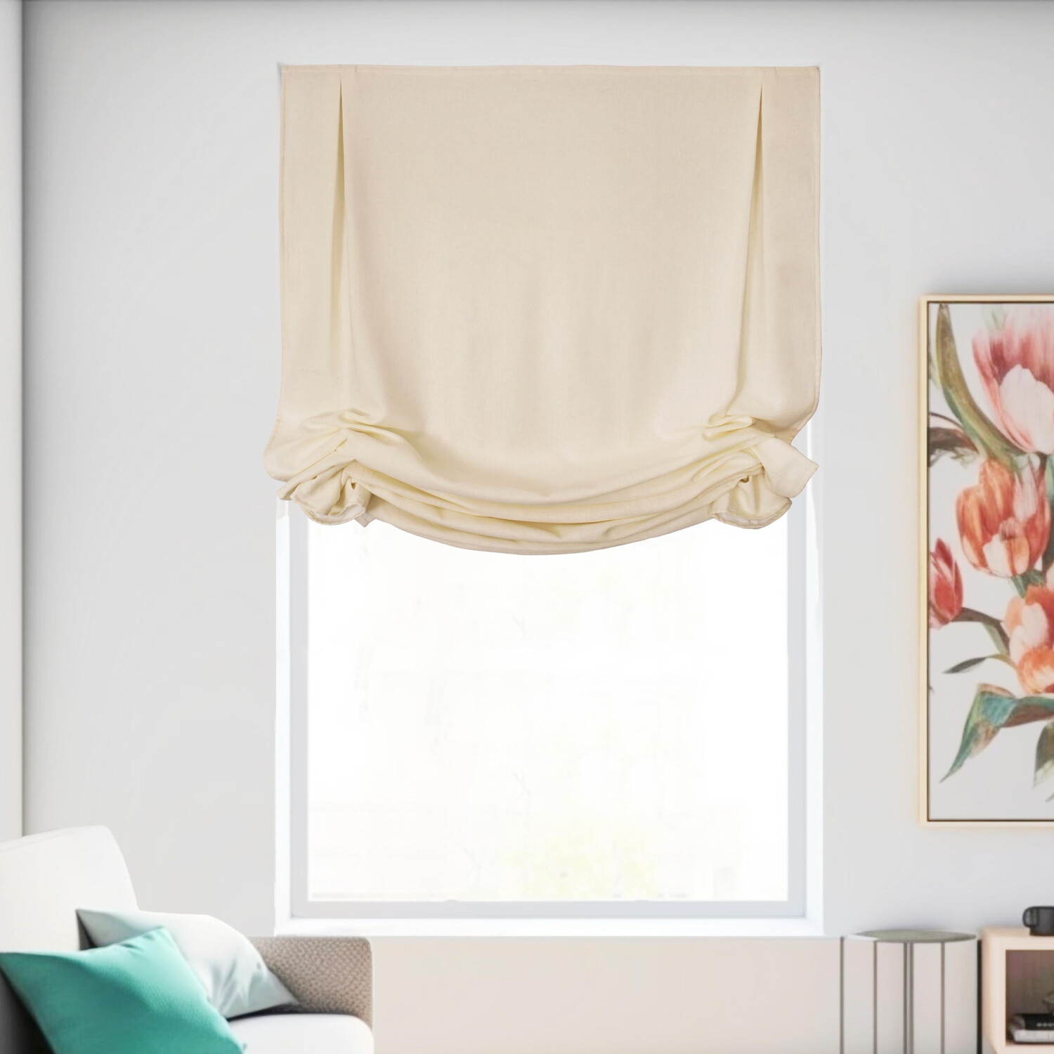 

Беспроводные бамбуковые шторы Chicology 39 x 64 дюйма, бежевый