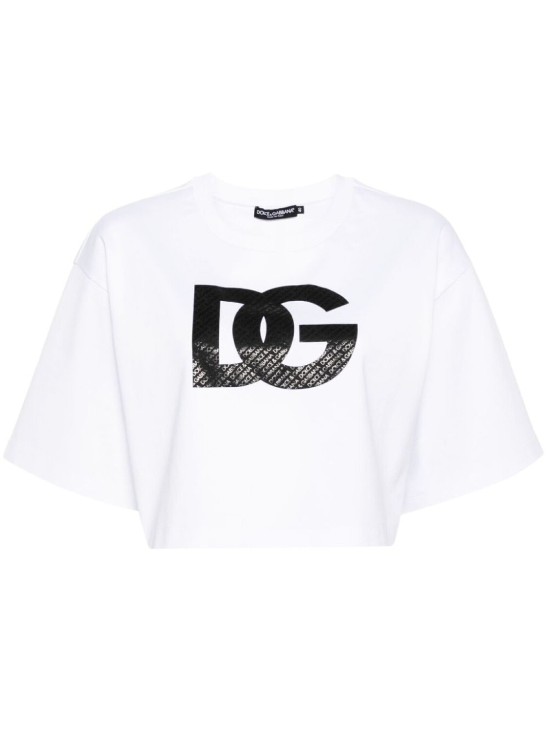 

Dolce & Gabbana укороченная футболка с логотипом, белый
