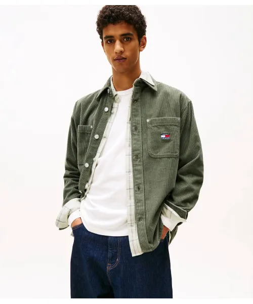 

Вельветовая рубашка Loose fit Tommy Jeans, зеленый