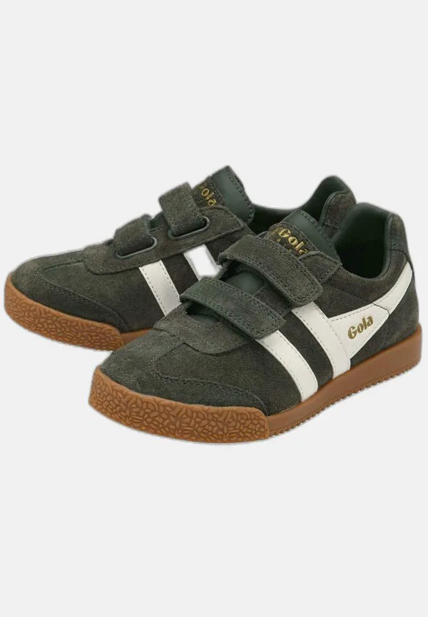 Низкие кроссовки harrier с ремешком Gola, Dark Khaki Off White Moody Orange — фото 2