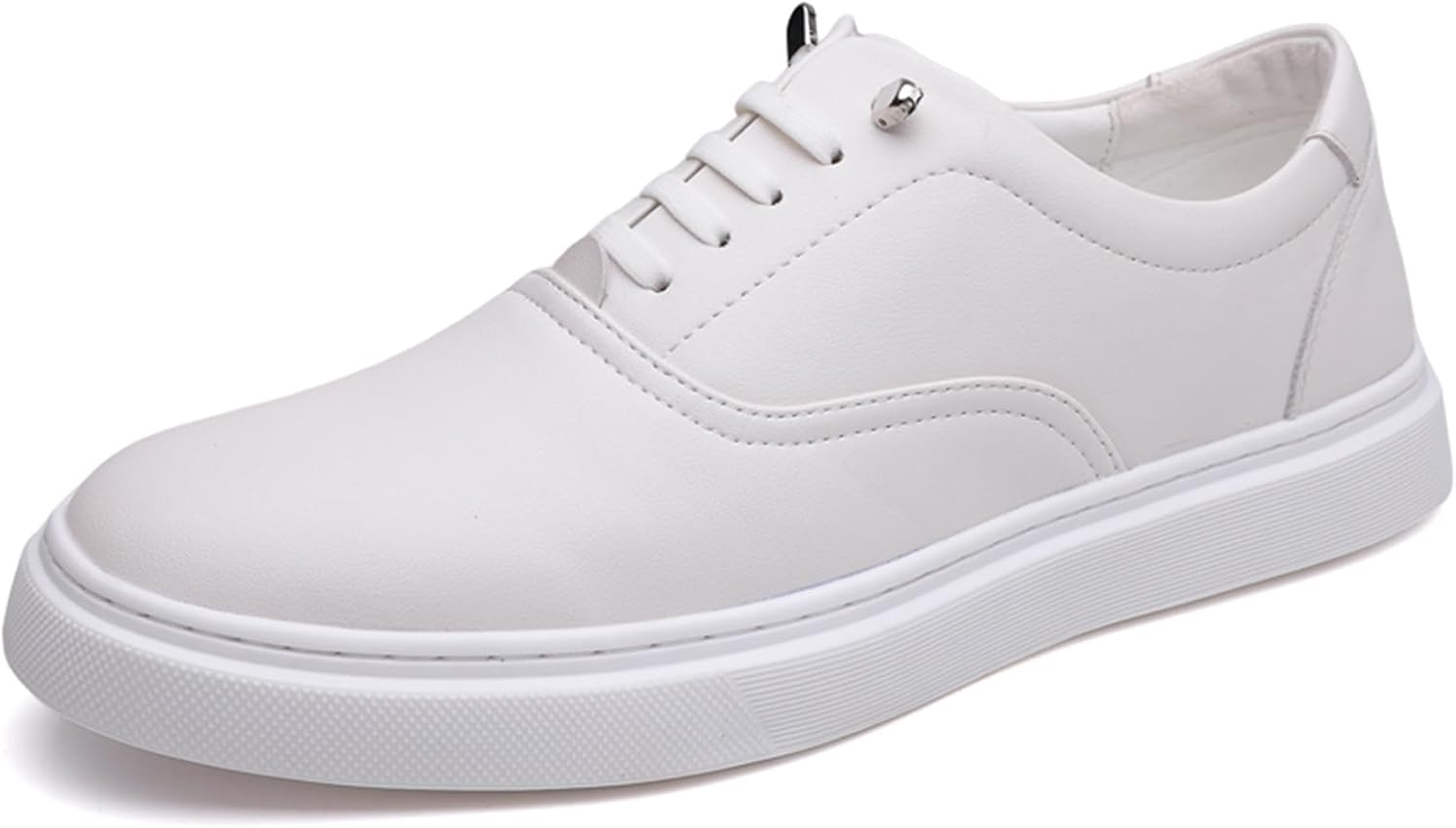 

Мужские повседневные кроссовки из натуральной кожи с удобной посадкой и дышащим материалом Abborora, белый