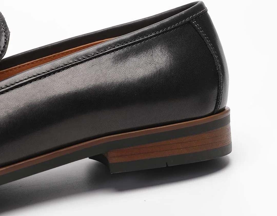 Лоферы мужские, кожа телячья, Loafers for Men, Black FIAVOM — фото 4