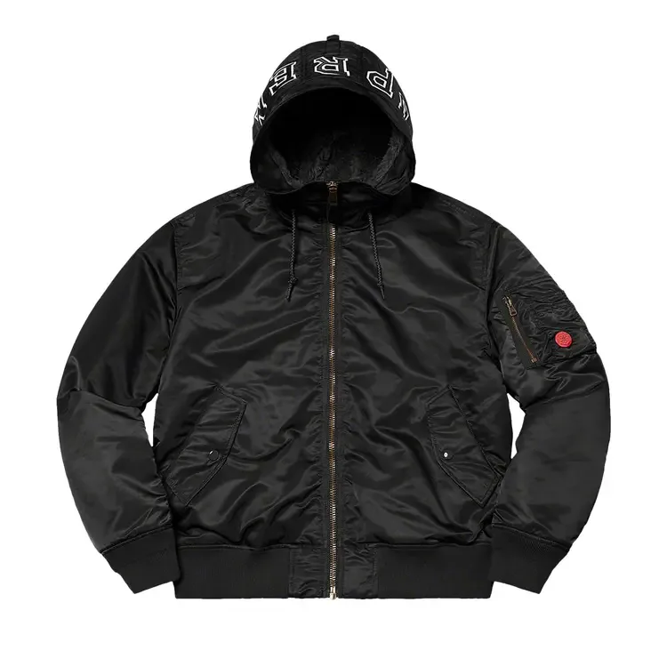 Куртка Supreme Hooded MA-1 'Black'