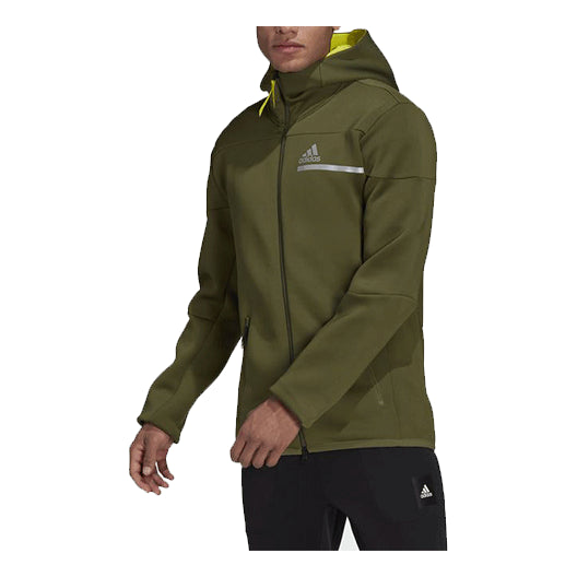 

Куртка athleisure casual sports hooded windproof jacket green Adidas, зеленый