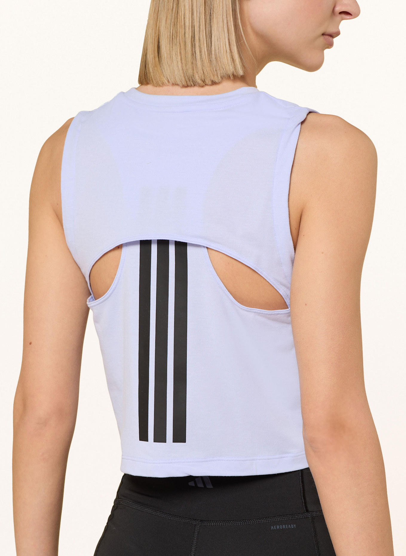 Укороченный топ свободного покроя Adidas, фиолетовый — фото 4