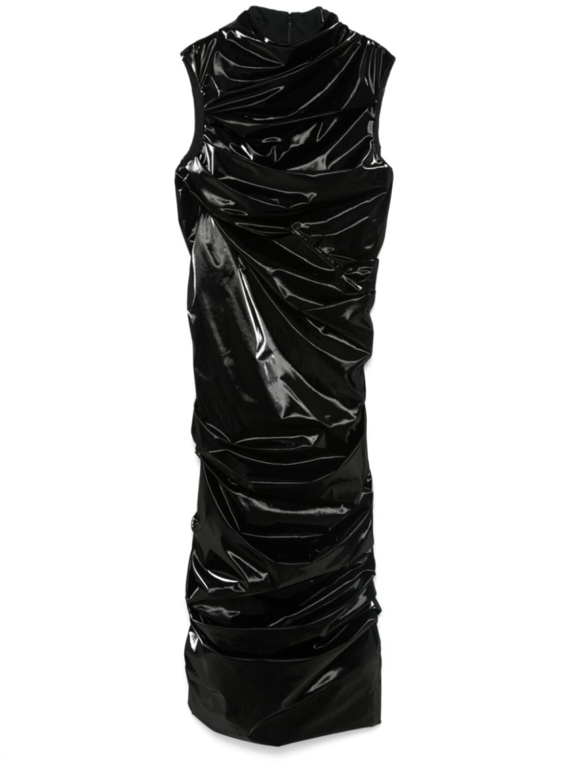 

Alexander McQueen ламинированное платье из джерси, черный