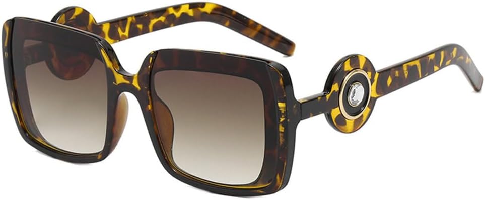 

Модные большие квадратные солнцезащитные очки с бриллиантовой оправой для женщин и мужчин, винтажные солнцезащитные очки, классические очки с защитой от УФ-излучения UV400 MTZJH, C5