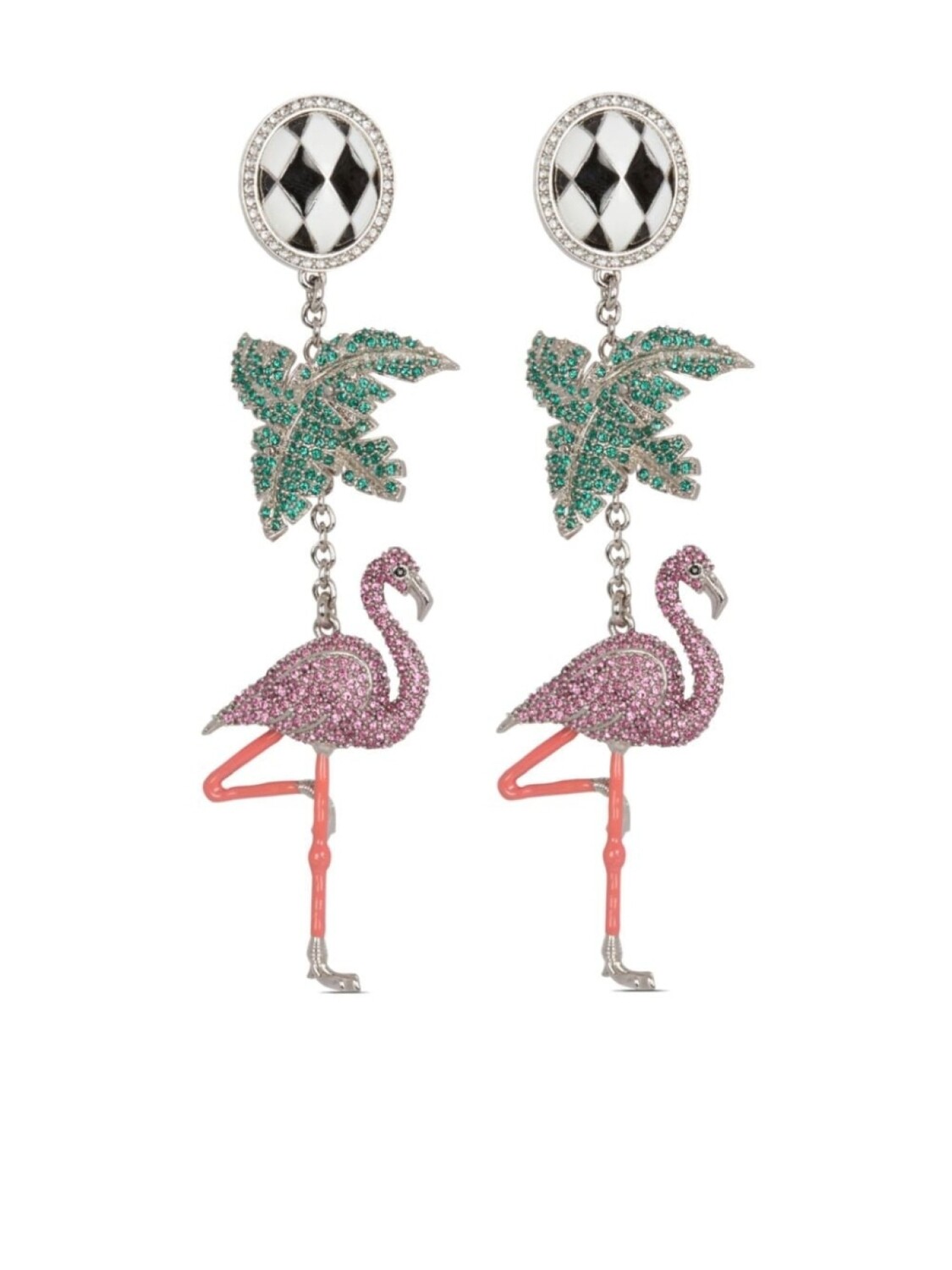 

Серьги-подвески Flamingo с кристаллами Balmain, розовый